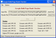 Google Bulk PageRank Tool screenshot